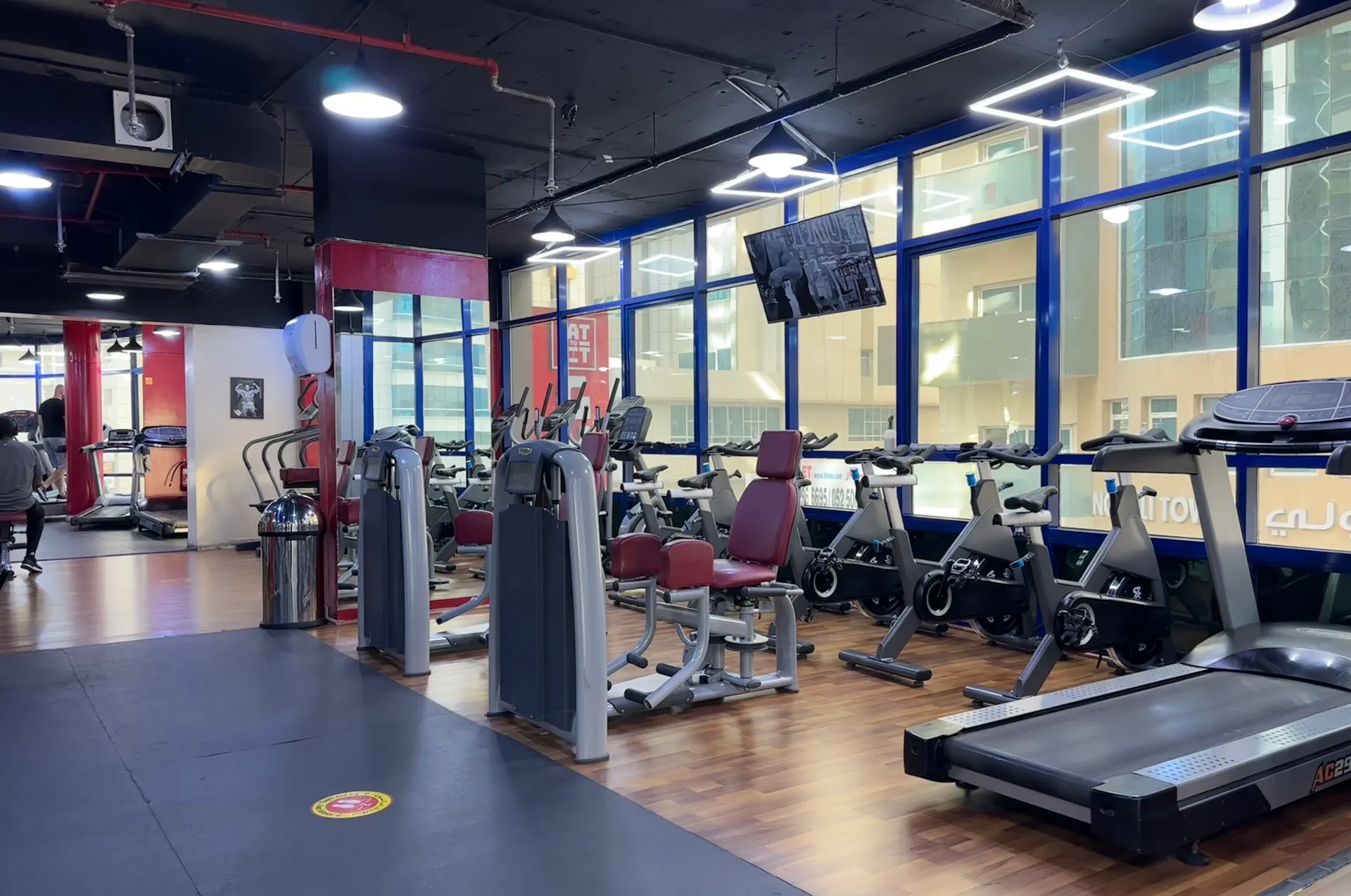 Cardio and strength equipment at Fat to Fit Fitness Gym, Al Barsha